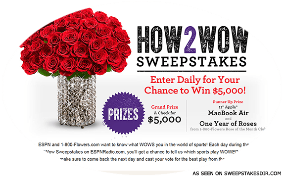 how to wow sweepstakes