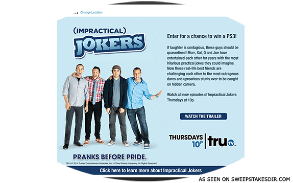 jokers sweepstakes