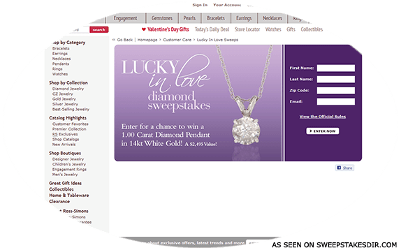 lucky in love sweepstakes