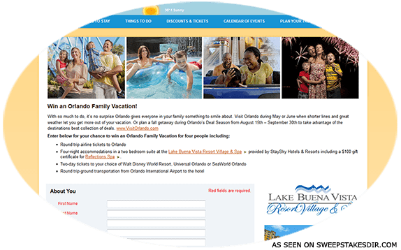 orlando sweepstakes