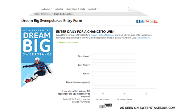 dream big sweepstakes