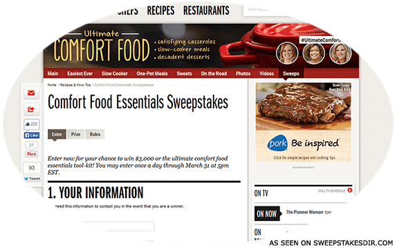foodnetwork sweepstakes