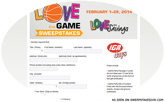 iga sweepstakes