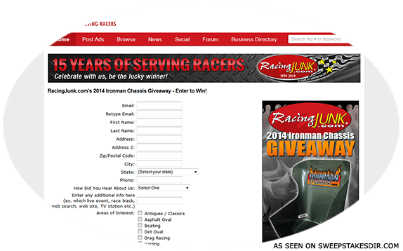 racing junk giveaway