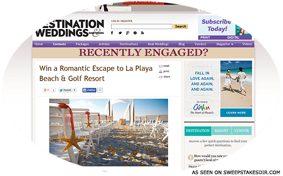 romantic escape sweepstakes