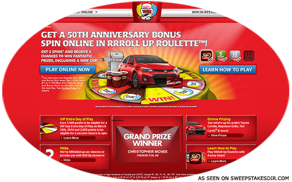 rrroll up roulette contest