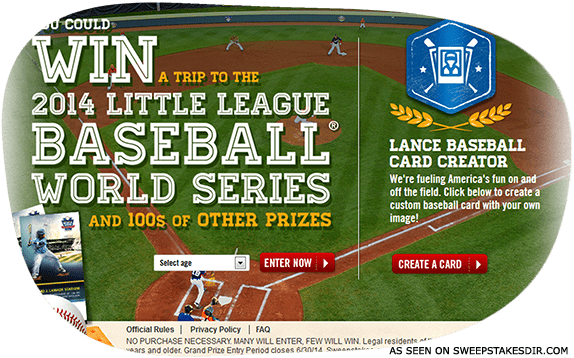 baseball world series sweepstakes