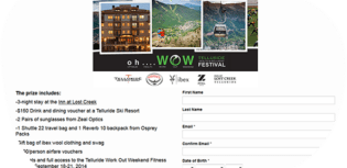 telluride fitness sweepstakes