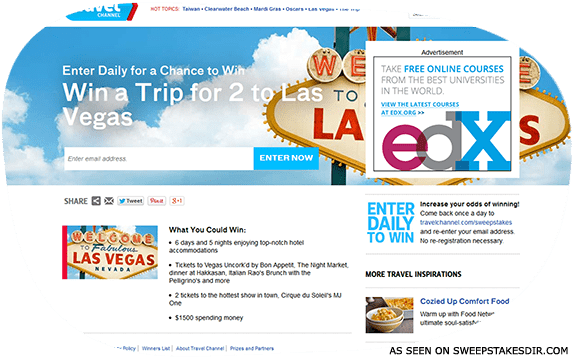 travel channel sweepstakes