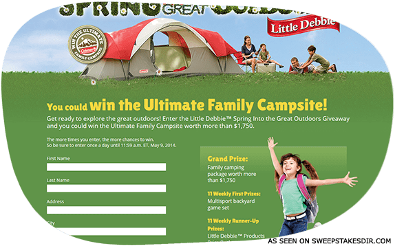ultimate family campsite giveaway