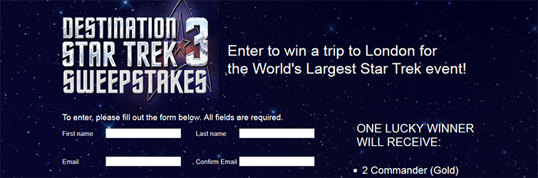 star trek sweepstakes