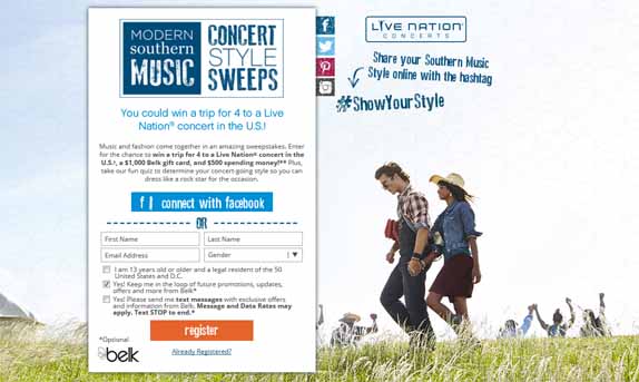 concert style sweeps