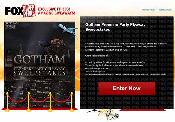 fox gotham sweepstakes