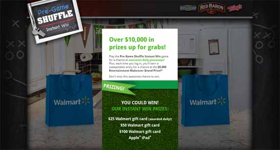 walmart pre game instant win