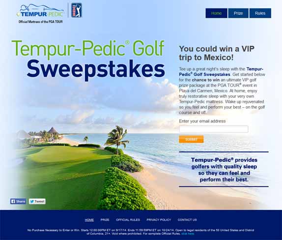 tempur pedic golf