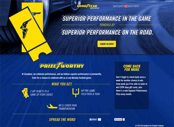 goodyear superior performance in the game