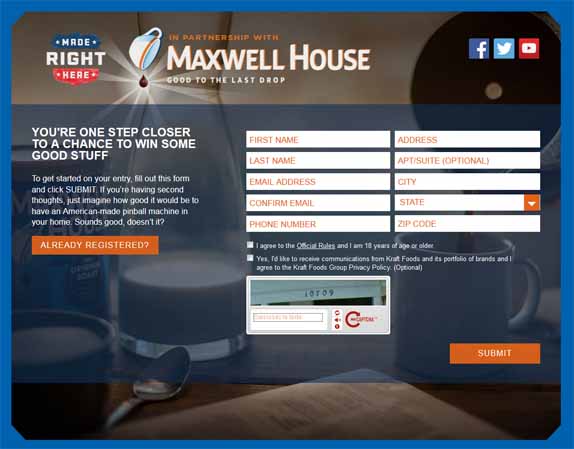 maxwell house sweepstakes