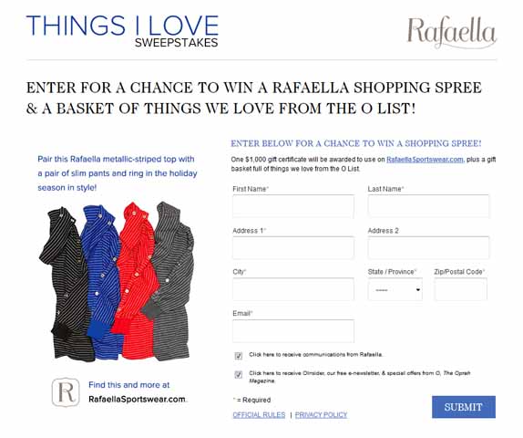 rafaella sweepstakes