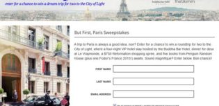 but first paris sweepstakes