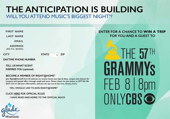 grammys awards sweepstakes
