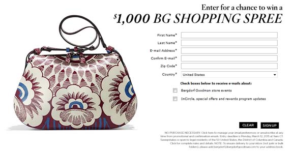 1000 bg shopping spree