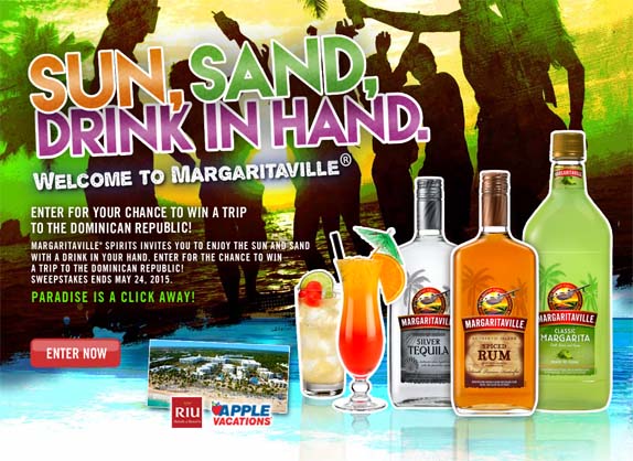 sun sand drink in hand