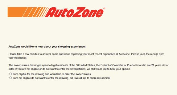 autozone survey