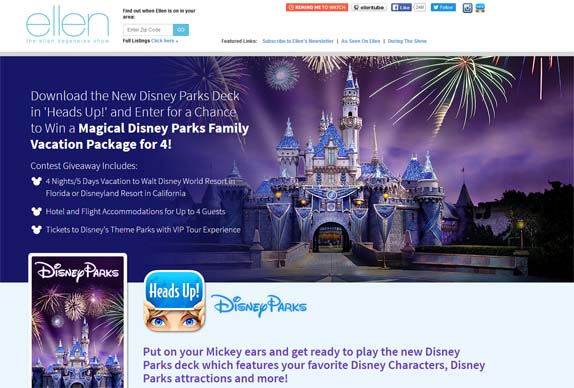 ellen disney contest