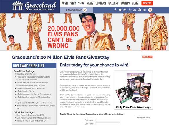 elvis fans giveaway