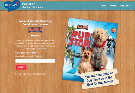pupstar sweepstakes